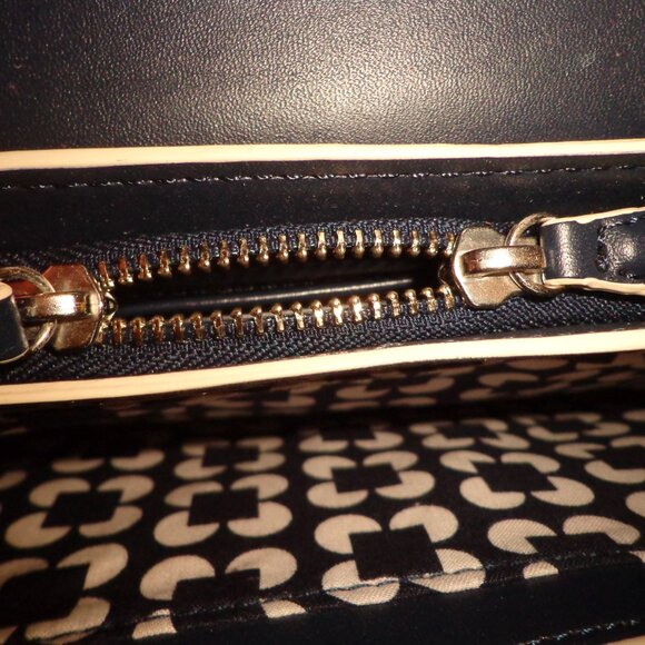 NWOT VERA BRADLEY SATCHEL Navy/White Snap Closure Zip Pouch - Picture 7 of 11